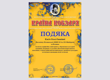 Вітаємо участників та переможців всеукраїнського конкурсу  - Країна Кобзаря