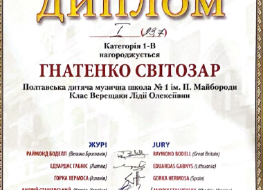 Вітаємо переможців конкурсу учнів народного відділу!!!